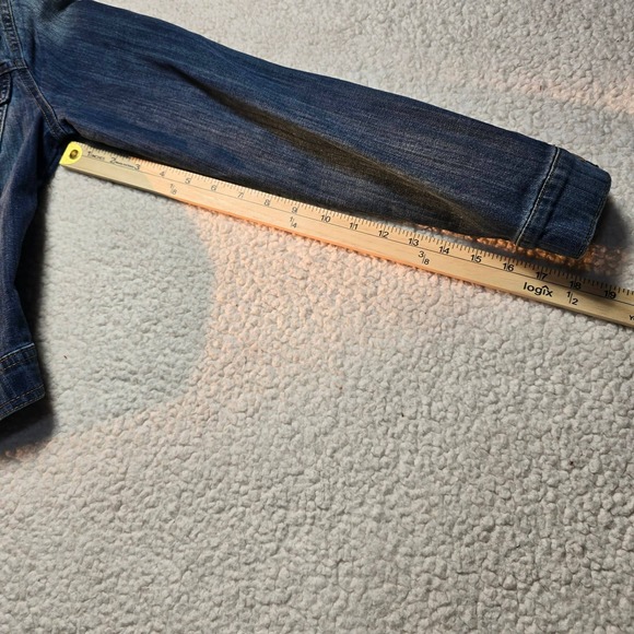 ANA A New Approach Womens Denim Jacket Medium Blue Studded Trucker Jean Jacket M - Picture 13 of 13